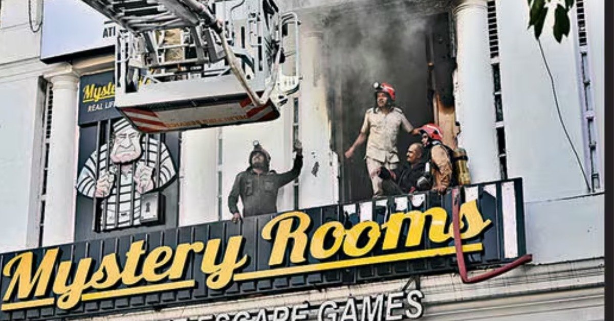 12 have narrow escape after blaze at escape room in Connaught Place